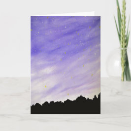 Cartão Background da Noite de Sky Mountain