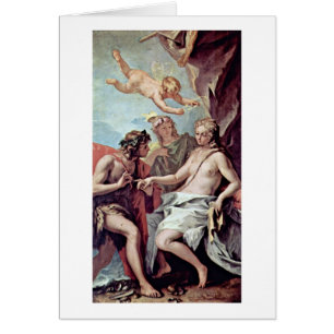 Cartão Baco e Ariadne por Sebastiano Ricci