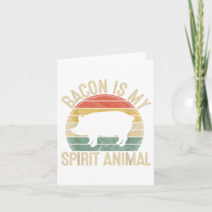 Cartão Bacon É Meu Espírito Animal Dotado Figurino De Chu