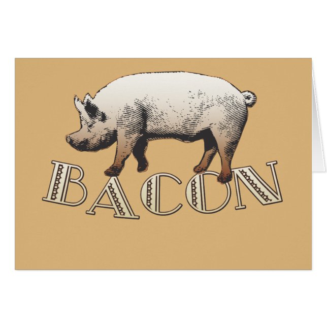 Cartão Bacon LOVE (Frente Horizontal)