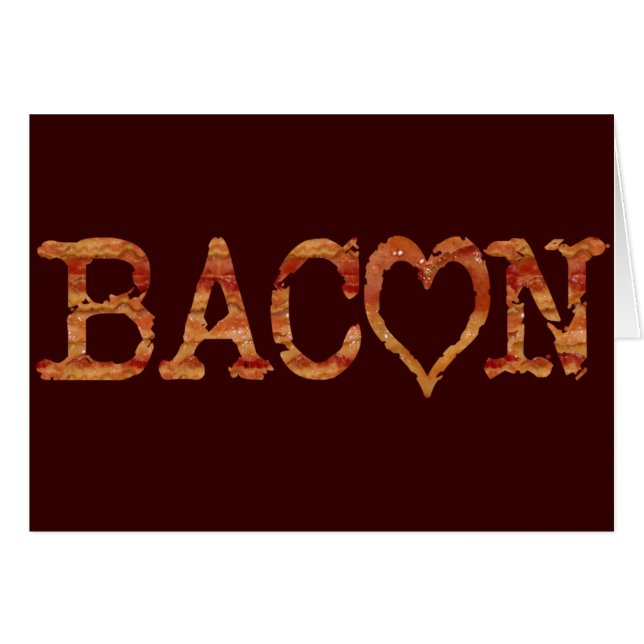 Cartão Bacon LOVE (Frente Horizontal)