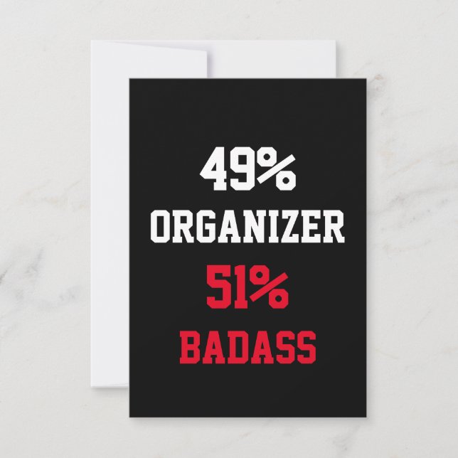 Cartão Badass de Organizador (Frente)