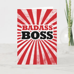 Cartão Badass Funny Boss