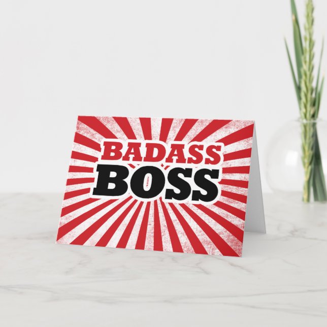Cartão Badass Funny Boss (Frente)