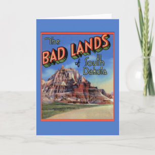 Cartão Badlands South Dakota Large Letter Greetings