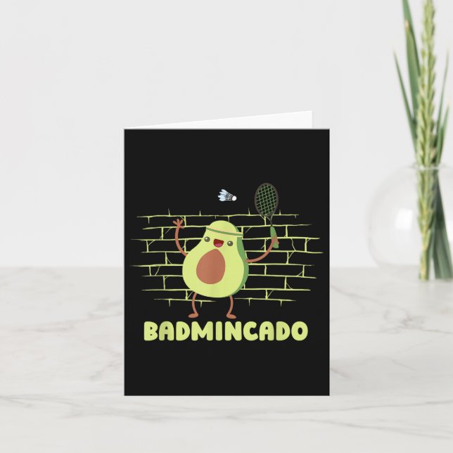 Cartão Badminado - Racket Engraçado Jogo Jogo Coincide Ba (Frente)