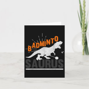 Cartão Badminto Saurus Rex Birdie Shuttle Dinosaur Badmin