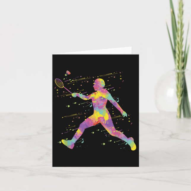 Cartão Badminton  (Frente)