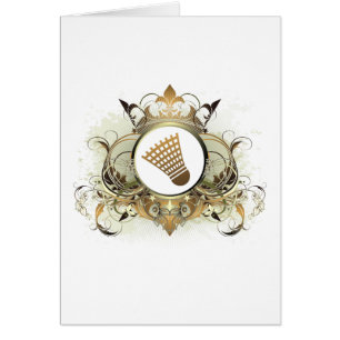 Cartão Badminton à moda