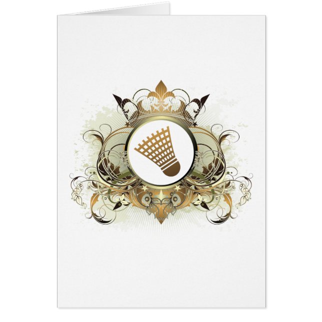 Cartão Badminton à moda (Frente)