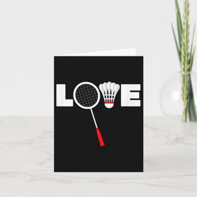 Cartão Badminton - Amor  (Frente)