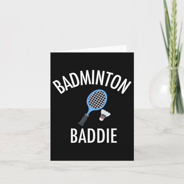 Cartão Badminton Baddie Segundo grau Esportivo Funny Gift (Frente)