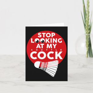 Cartão Badminton Battledore Engraçado T Shirt