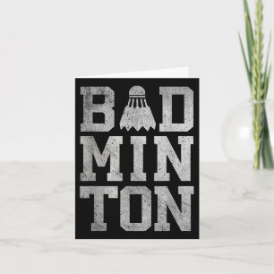Cartão Badminton Birdies Shuttle Badminton Players E Lo