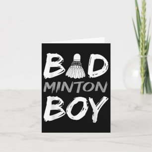 Cartão Badminton Boy - Adoro Badminton Bad Minton Boy Men