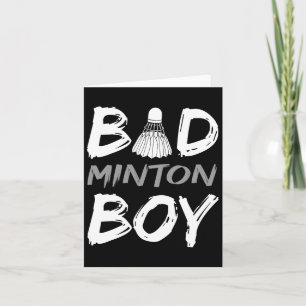 Cartão Badminton Boy - Adoro Badminton Bad Minton Boy Men