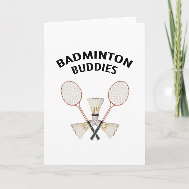 Cartão Badminton Buddies (Frente)