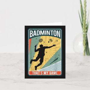 Cartão Badminton Como Eu Rolo A Vintage É O Meu Jogo