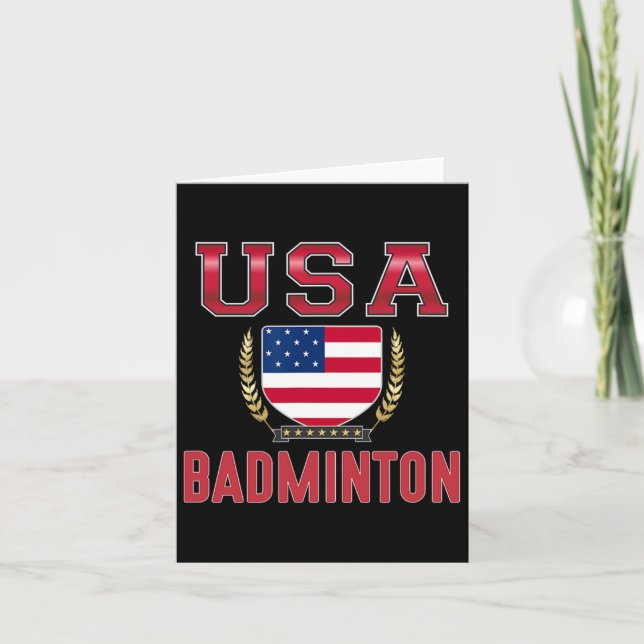 Cartão Badminton dos EUA - (Frente)