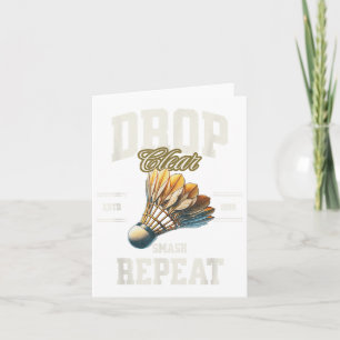 Cartão Badminton Drop Clear Smash Repetir Shuttle