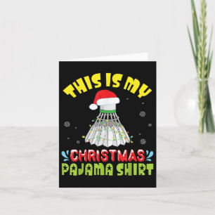 Cartão Badminton E Fantasia De Papai Noel Neve Isso É Meu