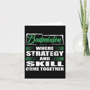 Cartão Badminton Esporte Strategy And Skill Se Juntam
