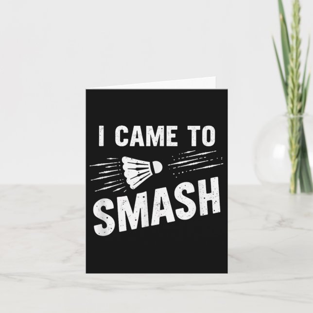 Cartão Badminton Eu Vim Smash Shuttle _7  (Frente)