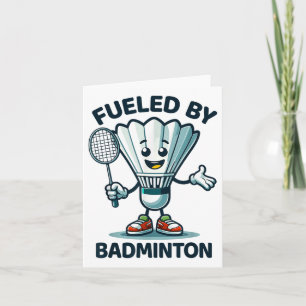 Cartão Badminton Forever Cartoon Shuttle E Racket Graph