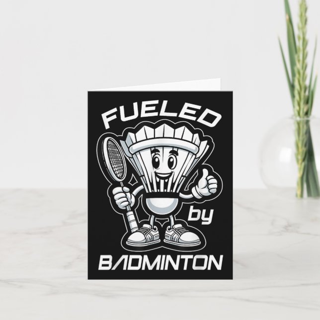Cartão Badminton Forever Cartoon Shuttle E Racket Graph (Frente)