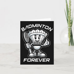 Cartão Badminton Forever Cartoon Shuttle E Racket Graph