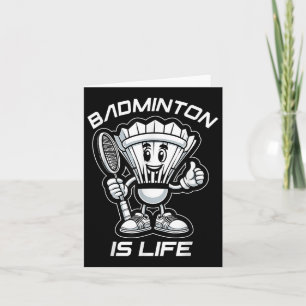 Cartão Badminton Forever Cartoon Shuttle E Racket Graph
