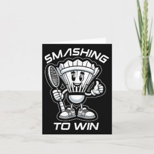 Cartão Badminton Forever Cartoon Shuttle E Racket Graph