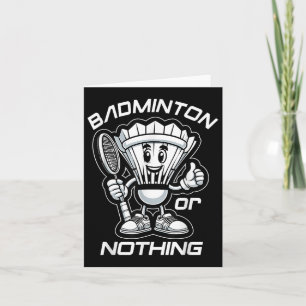 Cartão Badminton Forever Cartoon Shuttle E Racket Graph