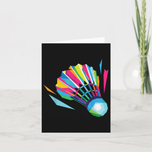 Cartão Badminton Game Shuttle Esporte Badminton Pop Art