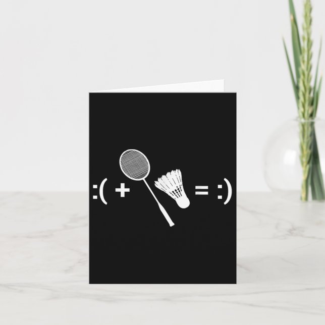 Cartão Badminton Game Shuttle Sport Badminton (Frente)