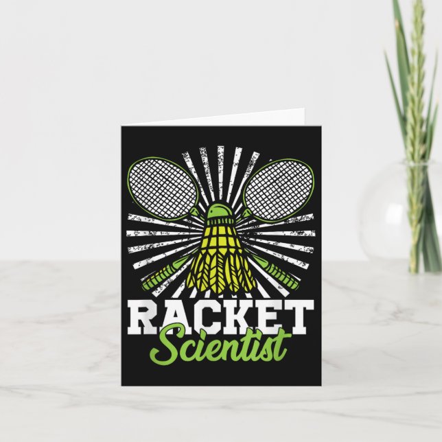 Cartão Badminton Gift Shuttle Cientista de Racket Badmint (Frente)