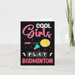 Cartão Badminton Girl Shuttle Badminton Lover