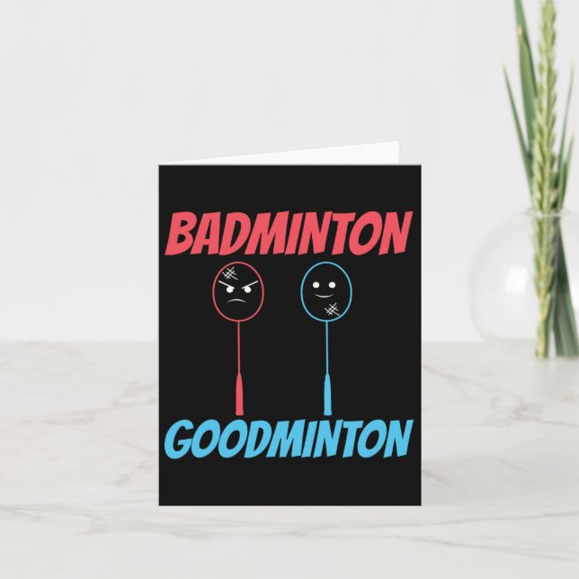 Cartão Badminton Goodminton Racket Meme (Frente)