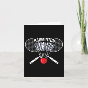 Cartão Badminton Graphic Badminton Player Shuttle Sports