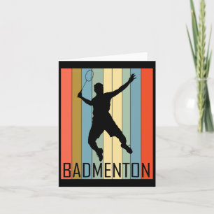Cartão Badminton - Jogador de Badminton