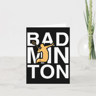 Cartão Badminton Jogador de Esporte Hob