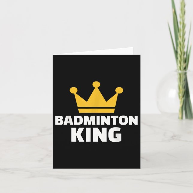 Cartão Badminton King (Frente)
