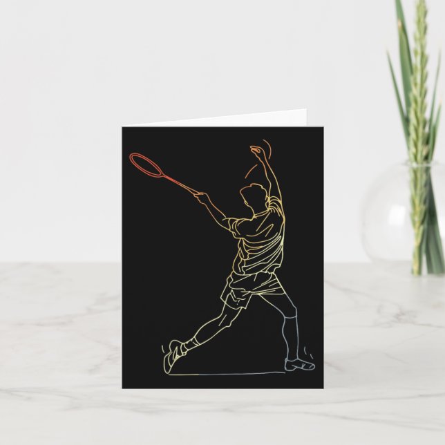 Cartão Badminton Linha Arte Esportes Indoor  (Frente)