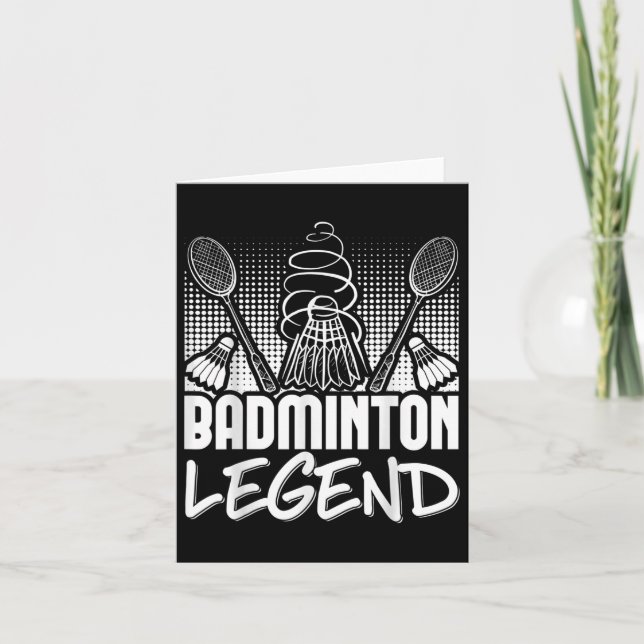Cartão Badminton Live Legenda Jogadora Esportiva (Frente)