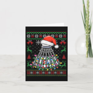 Cartão Badminton Lover O Churrasco De Natal Santa Hat Eng