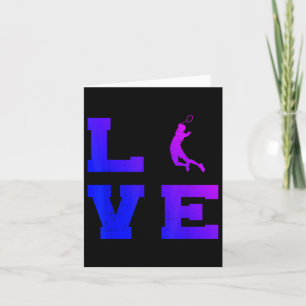 Cartão Badminton Masculino Feminino Jogador de Badminton 