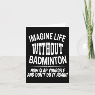 Cartão Badminton Men And Women Birdie Player Kids