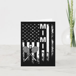 Cartão Badminton Mimi American Flag Natais vintages Xma