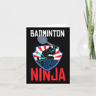 Cartão Badminton Ninja Camisa Encantada Badminton Player