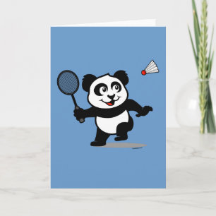 Cartão Badminton Panda